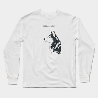 Siberian Husky - portrait Long Sleeve T-Shirt